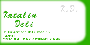 katalin deli business card